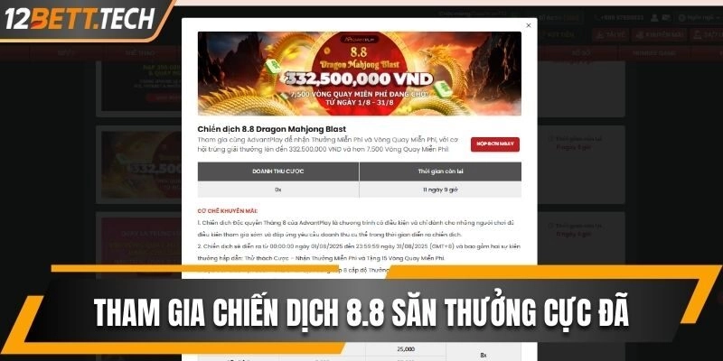 Tham gia chiến dịch 8.8 săn thưởng cực đã